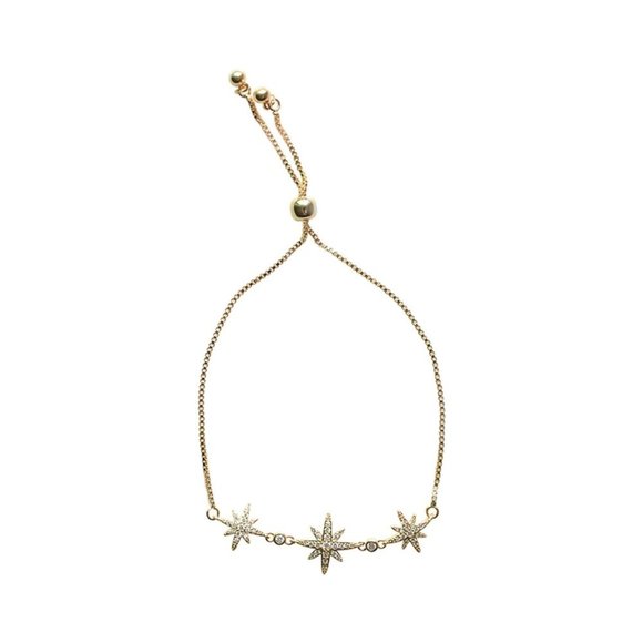 *NEW Yellow Gold Diamond Star Bracelet - Picture 9 of 12